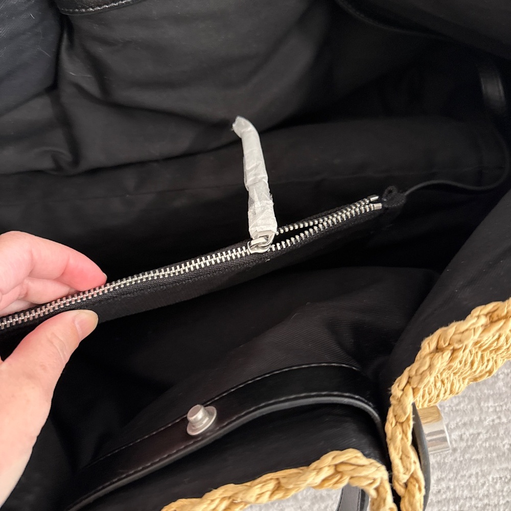 NWOT Allsaints Allington Paper Straw tote - Picture 4 of 4